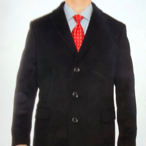 Alexander’s men black Wool Coat Holland 42 Small - Picture 2 of 8
